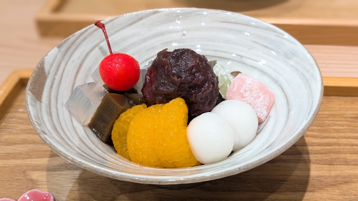 ほうじ茶あんみつ