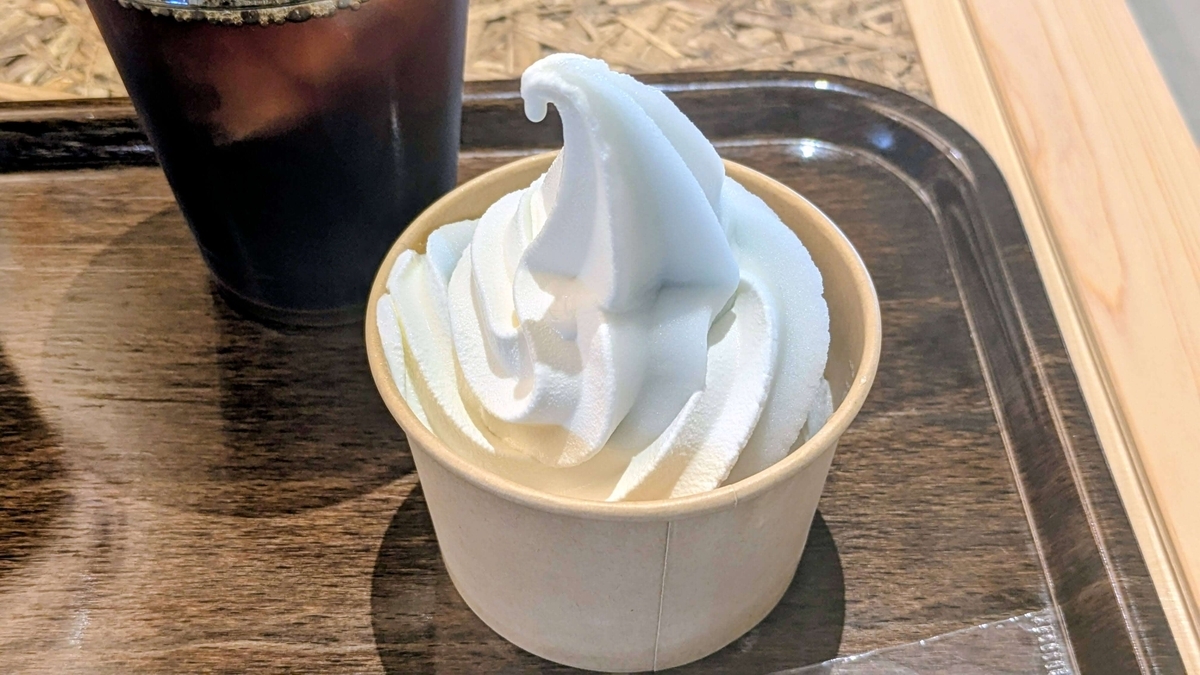 さっぱりとした味わいのミックスソフトクリーム