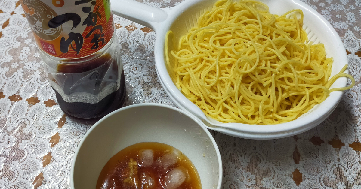 貧乏飯/めんつゆパスタ