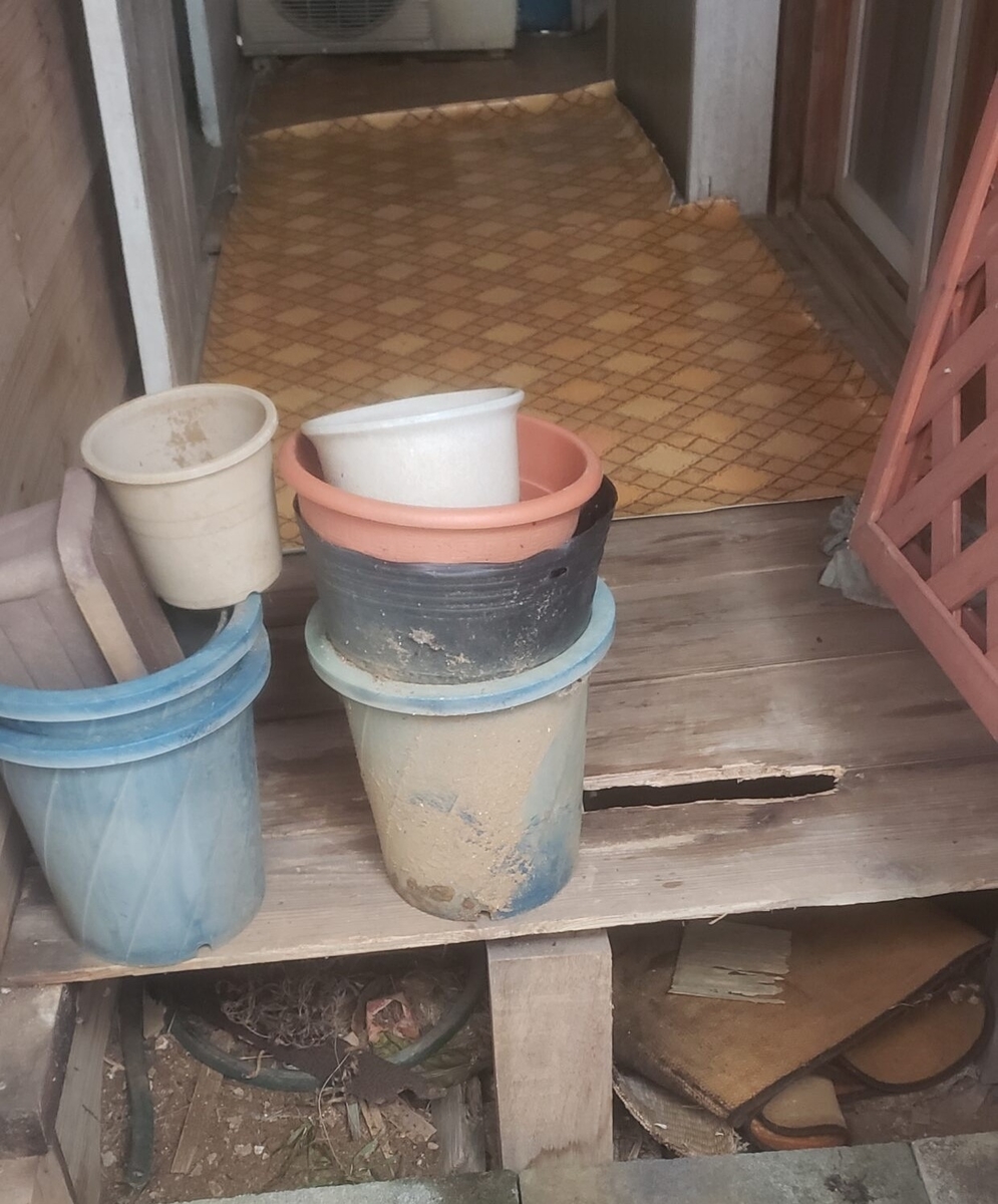 片付け後の裏口