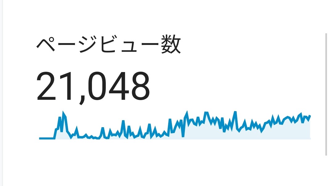 ブログ始めて4か月のPV数