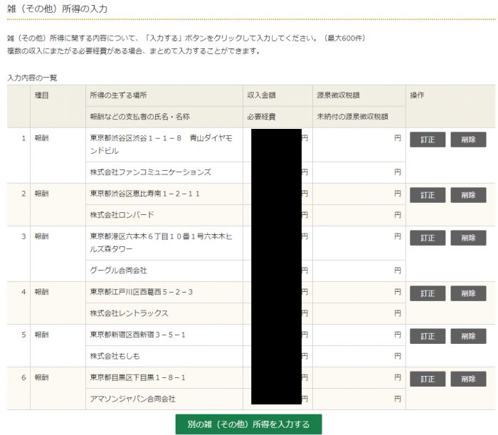 確定申告書B