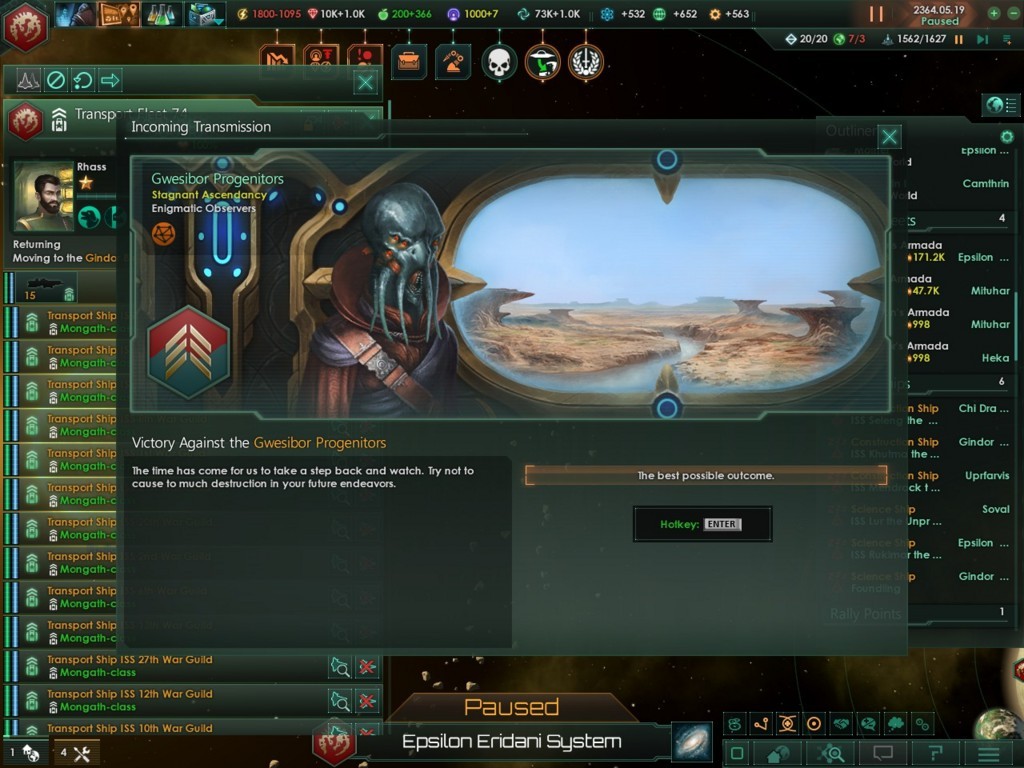 Stellarisプレイ日記 没落帝国との戦い 君ゲーム僕ゲーム