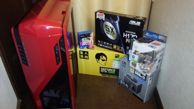 PC自作しました! CPU i7-7700k GTX1060 アップグレード後win10 