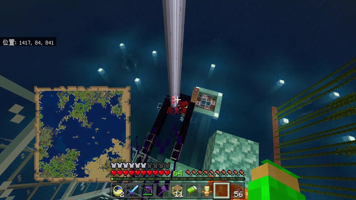 Minecraft Beやっております 184 地図を埋めていきます ネコクラのminecraft Beやっております
