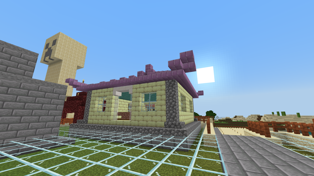 ネコクラのminecraft Beやっております 1 地図の小屋を作ります ネコクラのminecraft Beやっております