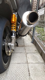 チタンサイレンサー交換（テックサーフ ジークス・スリップオン