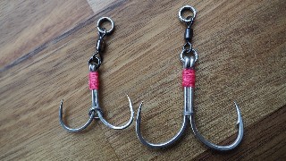針掛かり抜群 ギャング針的なツインアシストフックの自作(オール金属