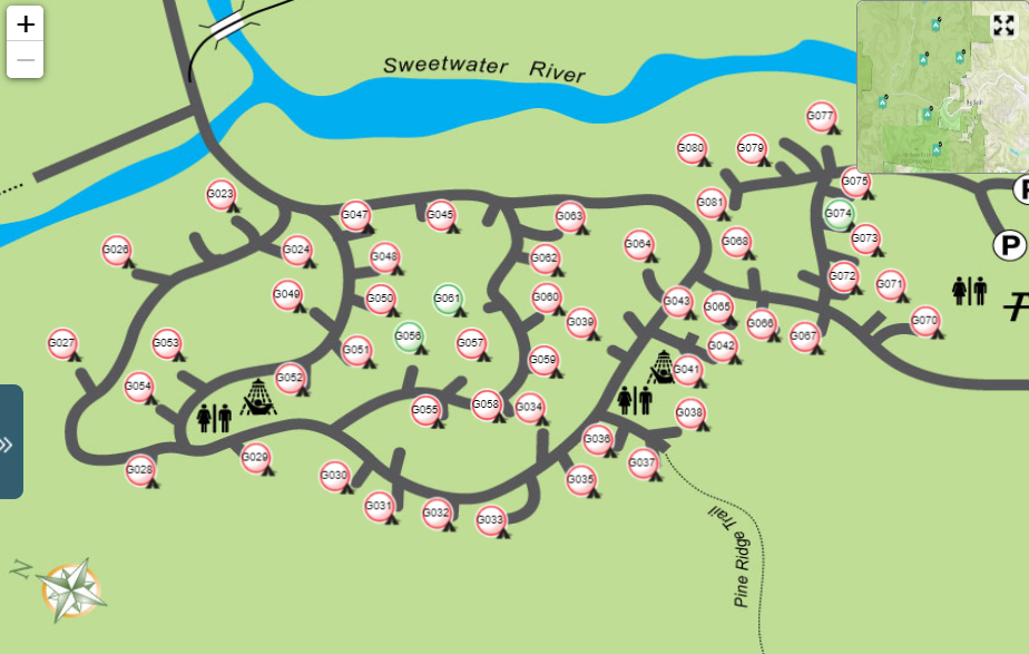 Cuyamaca Rancho State Park Green Valley Campground内の地図