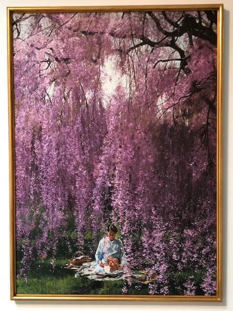 三栖右嗣、「爛漫」、希少画集の額装画、四季、風景、人気作品 ヤオコー川越美術館（三栖右嗣記念館）は、きらめく生を感じる感動の