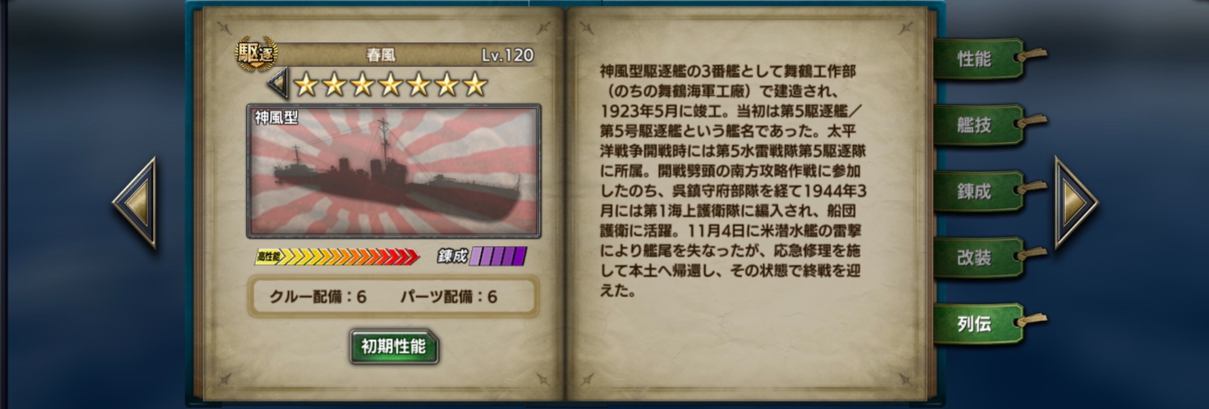 春風:列伝 harukaze-history