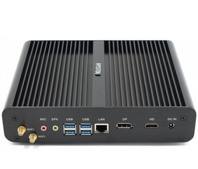 HYSTOU P05B I7 8550U Fanless Mini PC - BLACK 16G RAM+256G SSD