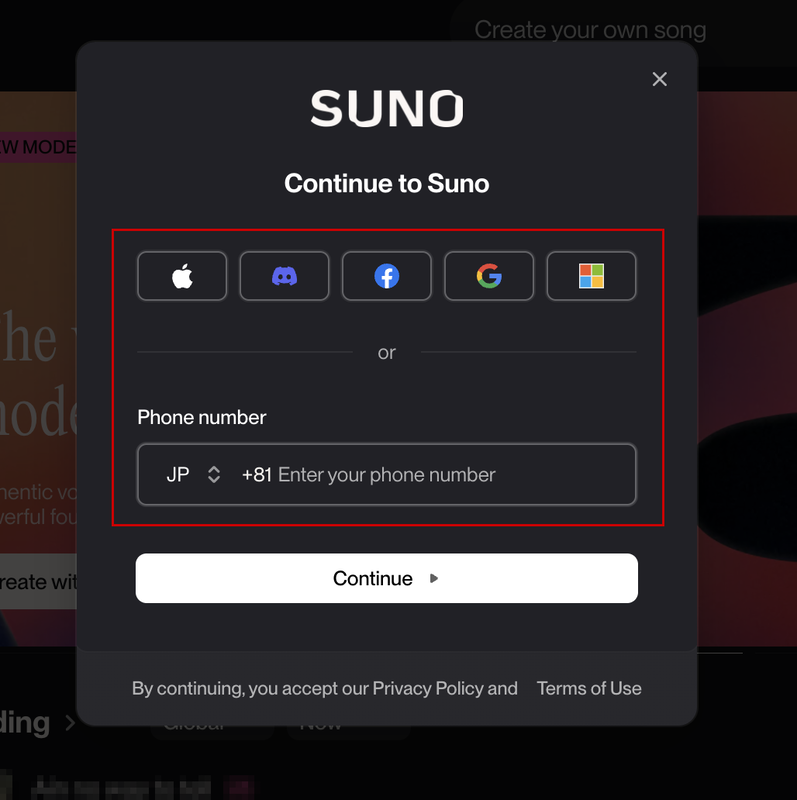 他のアカウントでサインインするか電話番号でアカウントを作ります