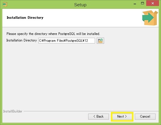 インストールフォルダ選択