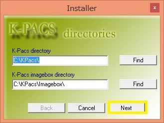 ローカルフォルダの場所選択