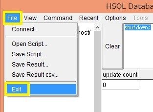 DatabaseManagerの終了