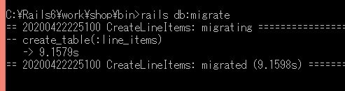 LineItemテーブルの作成