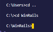 WinRailsフォルダに移動