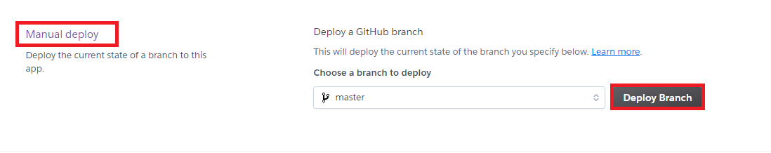 Deploy Branch