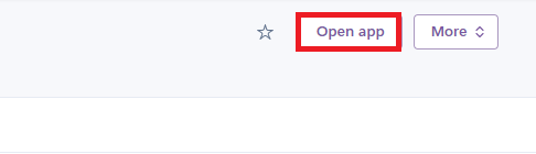 Open app