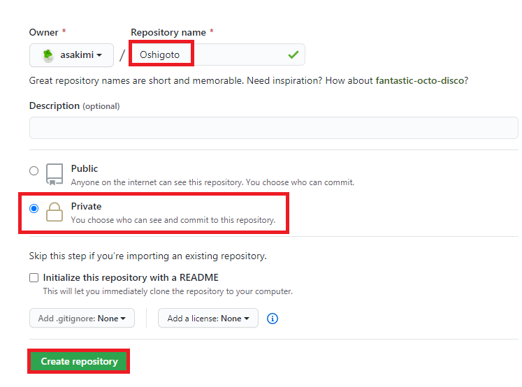 Create repository