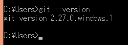 「git --version」