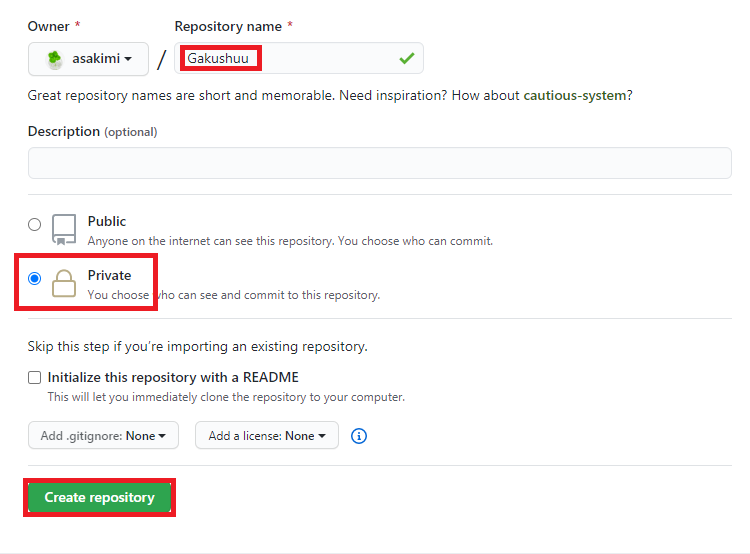 Create repository