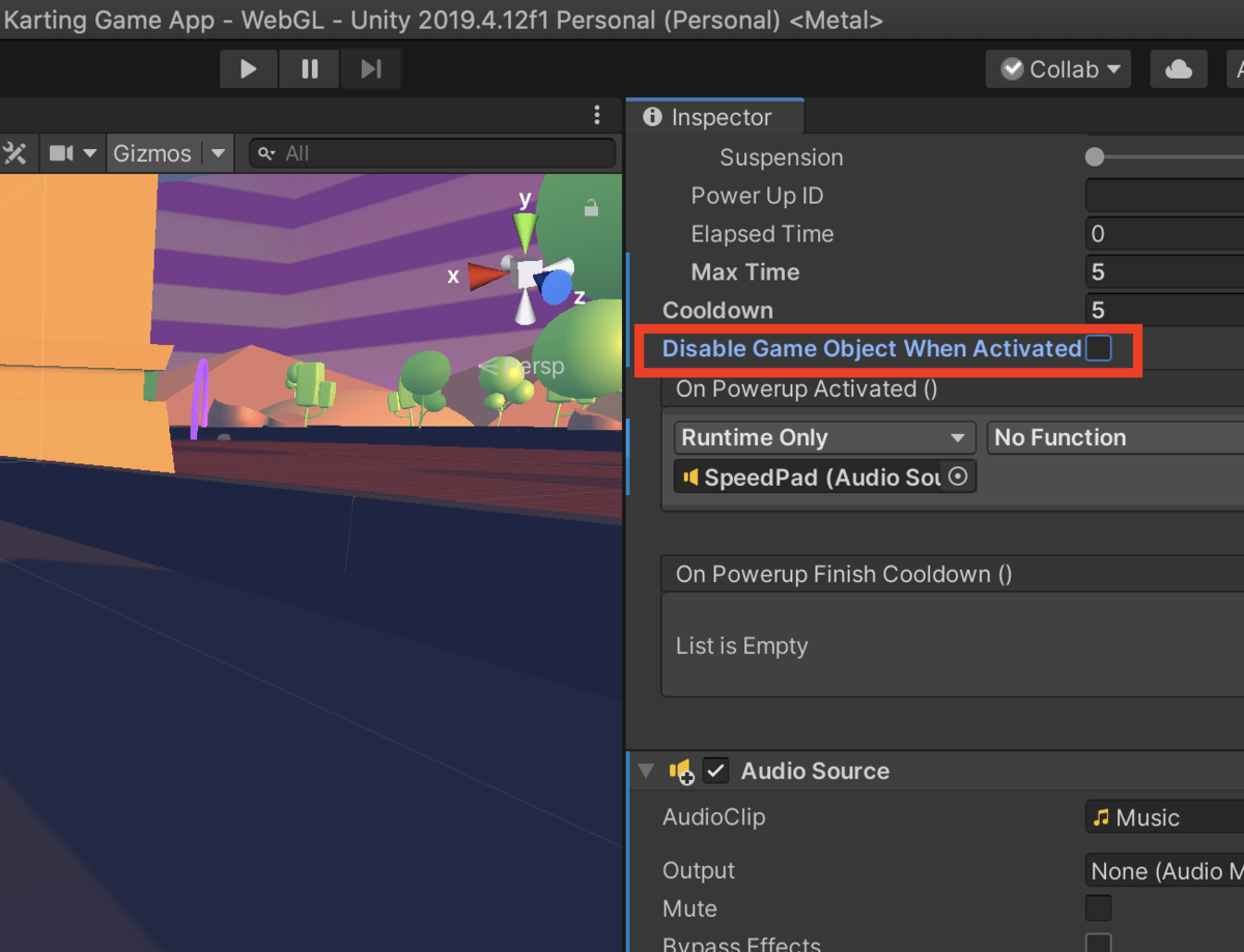 f:id:MrRadiology:20201014111832p:plain 「Disable Game Object When Activated」のチェックを外す