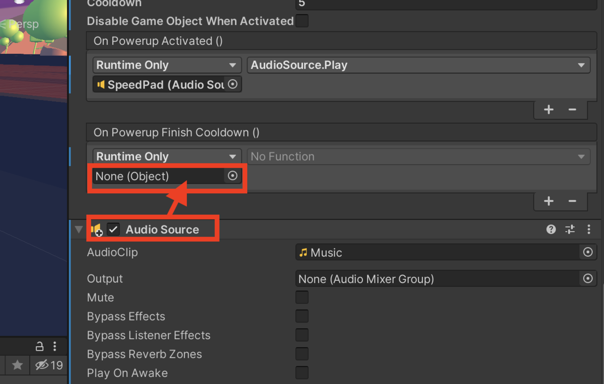 f:id:MrRadiology:20201014112923p:plain 「Audio Source」を「None(Object)」の部分にドラッグ&ドロップ
