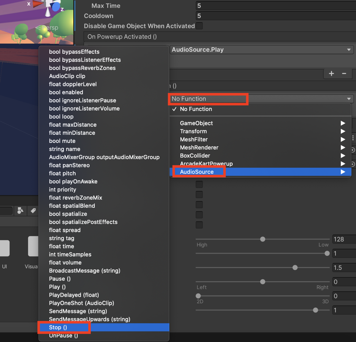 f:id:MrRadiology:20201014113111p:plain 「Audio Source」の「stop()」を選択