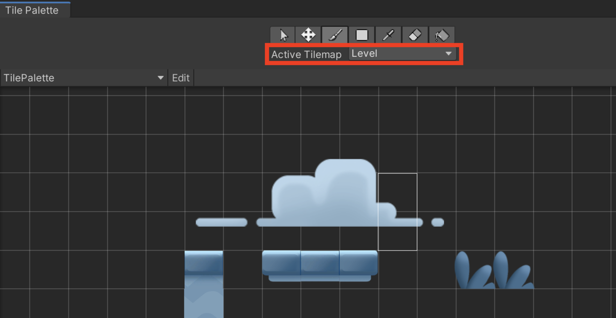 f:id:MrRadiology:20201018124335p:plain 「Active Tilmap」で「Level」を選択