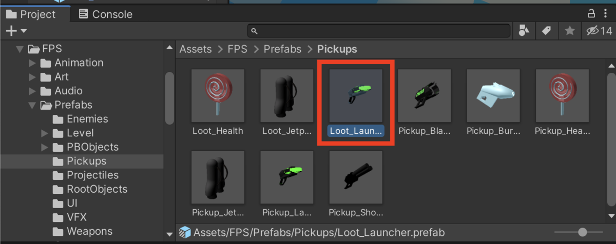 名前を「Loot_Launcher」に変更