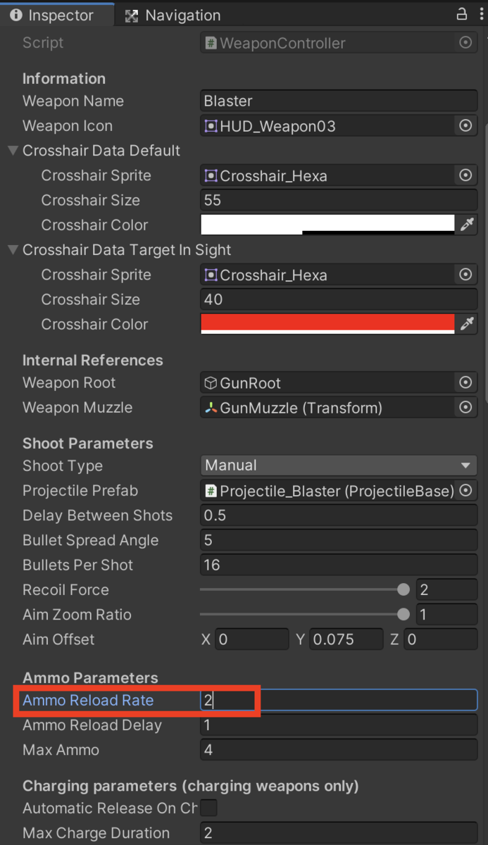 f:id:MrRadiology:20201024214907p:plain Ammo Reload Rate を「2」