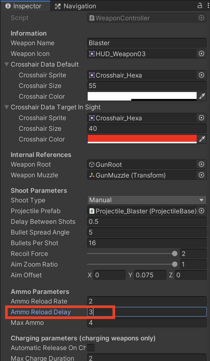 Ammo Reload Rate を「3」