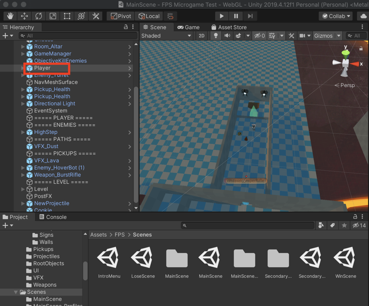 f:id:MrRadiology:20201026171715p:plain 階層で「Player」を選択