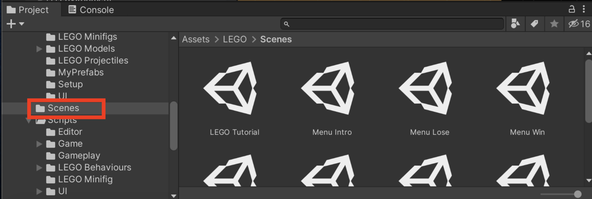 f:id:MrRadiology:20201109150729p:plain Assets > LEGO > Scenes