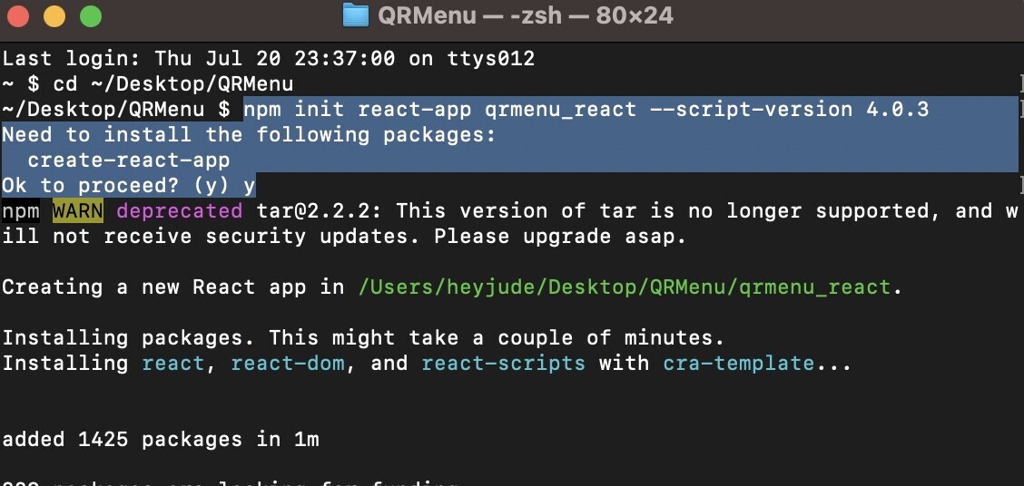 Reactアプリ作成