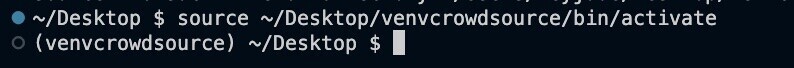 仮想環境をアクティベート