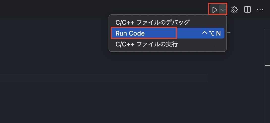 「Run Code」でプログラムを実行