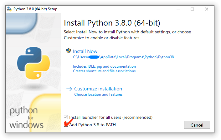PATHにチェック