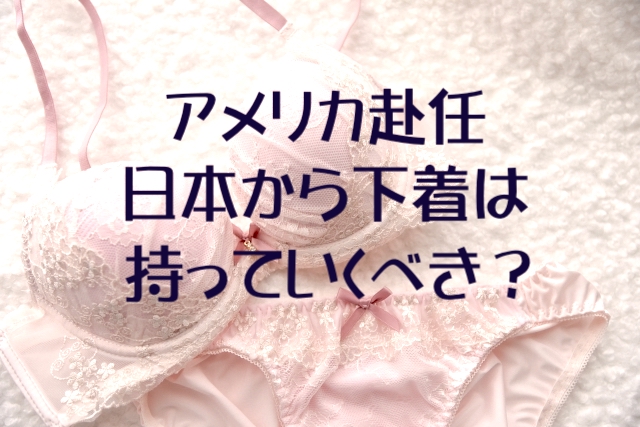 アメリカ駐在妻の準備 下着は必ず持って行くべき理由 Pre駐妻 Com