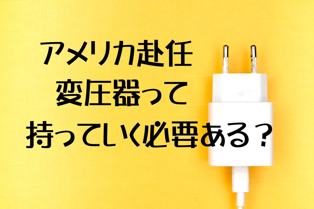 アメリカ駐在 赴任に変圧器は必要 駐在妻が家電事情を教えます 北米赴任 準備 Pre駐妻 Com
