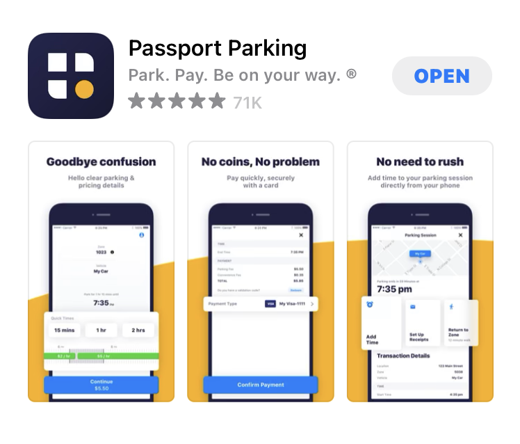 Passportの駐車料金アプリ