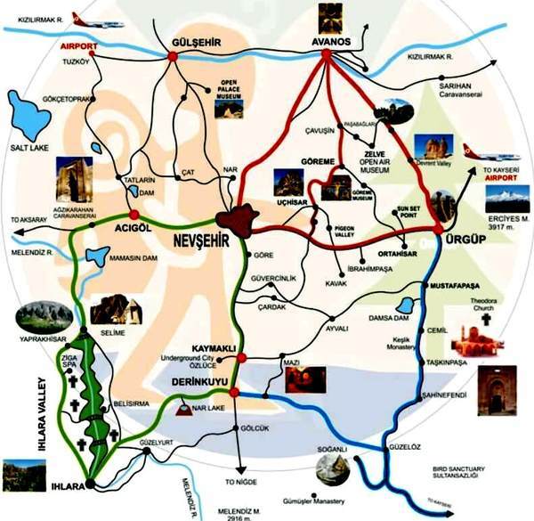 cappadocia_ tourmap