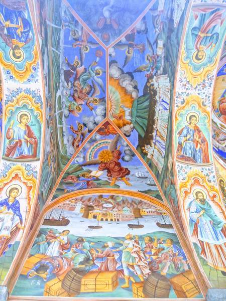 リラ修道院の聖母教会（天井画）