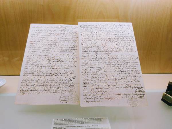 モーツァルトが書いた手紙 モーツァルトが書いた手紙