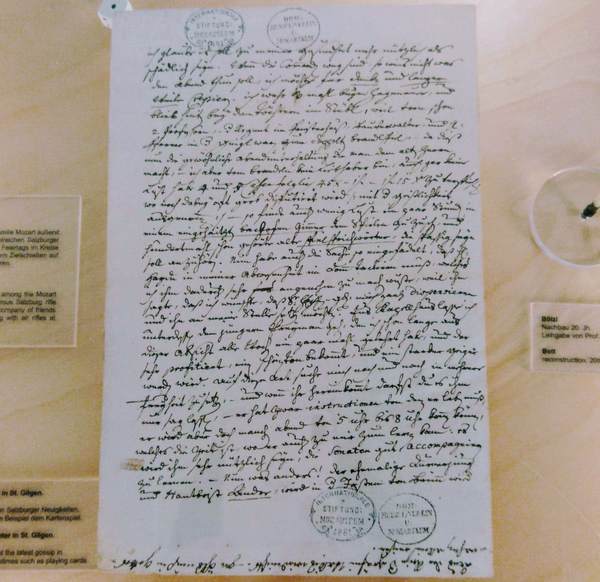 モーツァルトの手紙 モーツァルトの手紙