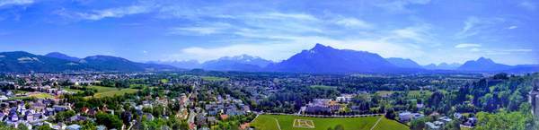 ホーエンザルツブルク城の南側の風景 ホーエンザルツブルク城の南側の風景