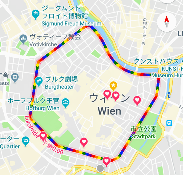 Googleマップにレインボーカラー Googleマップにレインボーカラー