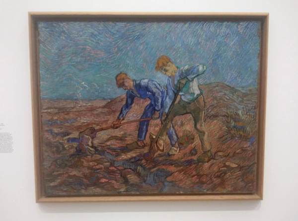 ゴッホの絵画「2人の耕す農夫」